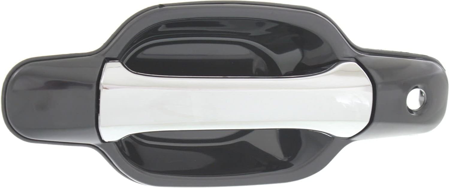Set of 2 Front Exterior Door Handle Chrome with Smooth Black Right Passenger & Left Driver Side Direct Replacement Compatible with 2004-2012 GMC Canyon/Chevrolet Colorado 8972985350
