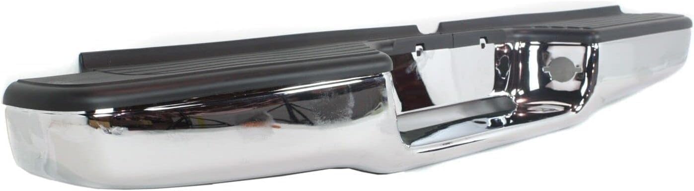 Rear Bumper Chrome Steel With Mounting Brackets Direct Replacement Compatible With 1995-2004 Toyota Tacoma TO1102250 002283598113