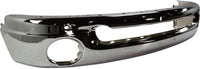 Front Bumper Face Bar Chrome Steel Direct Replacement Compatible With 2002-2009 Dodge Ram 1500/2003-2009 2500 3500 CH1002383 55077946AB
