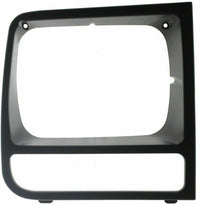 Front Bumper Upper Grille + Head Lamp Door Bezel Primed Left Driver & Right Passenger Side Direct Replacement Compatible With 1997-2001 Jeep Cherokee CH1200208 CH2512157 CH2513157