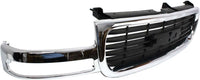 Front Grille Chrome Shell/Painted Black Insert Direct Replacement Compatible With 1999-2002 GMC Sierra 1500 2500/2000-2006 Yukon GM1200430 19130787