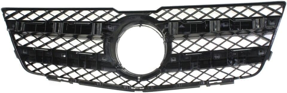 Front Grille Primed Shell And Insert With Chrome Molding & Aluminum Trim Direct Replacement Compatible With 2010-2015 Mercedes Benz GLK350 / 2013-2015 GLK250 MB1200161 20488008839776