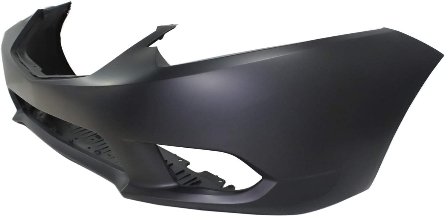 Front Bumper Cover Primed Plastic + Upper & Lower Grille Direct Replacement Compatible With 2011-2014 Acura TSX