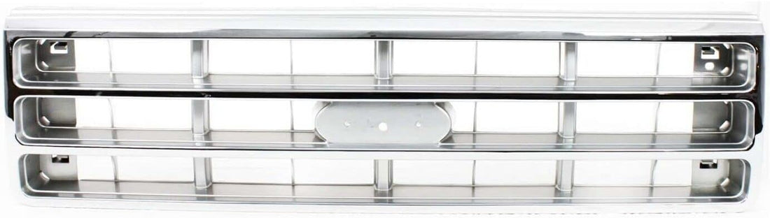 AUTOS PARTS PLUS Front Grille Chrome Shell & Silver Insert Direct Replacement Compatible With 1887-1888 Ford F-Series FO1200129 622409HS0A