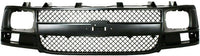 Front Bumper Primed + Upper Cover Textured + Grille Plastic + Set Of 2 Bracket Left & Right Side Direct Replacement Compatible with Chevrolet Express/GMC Savana 2003-2017