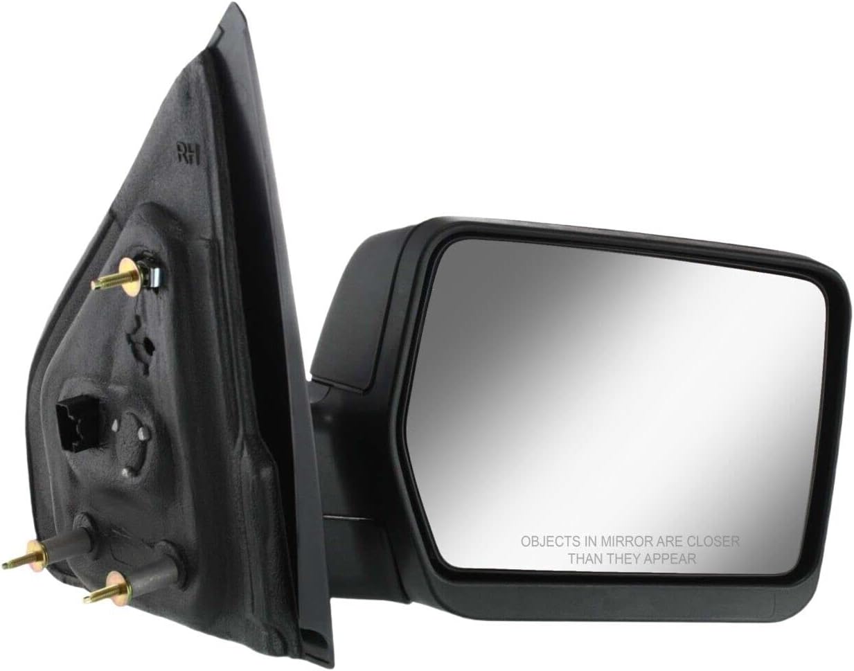 Front Power Mirror Non Towing Manual Folding Heated Textured Right Passenger Side Direct Replacement Compatible With 2004-2008 Ford F-150 FO1321233 8L3Z17682EA