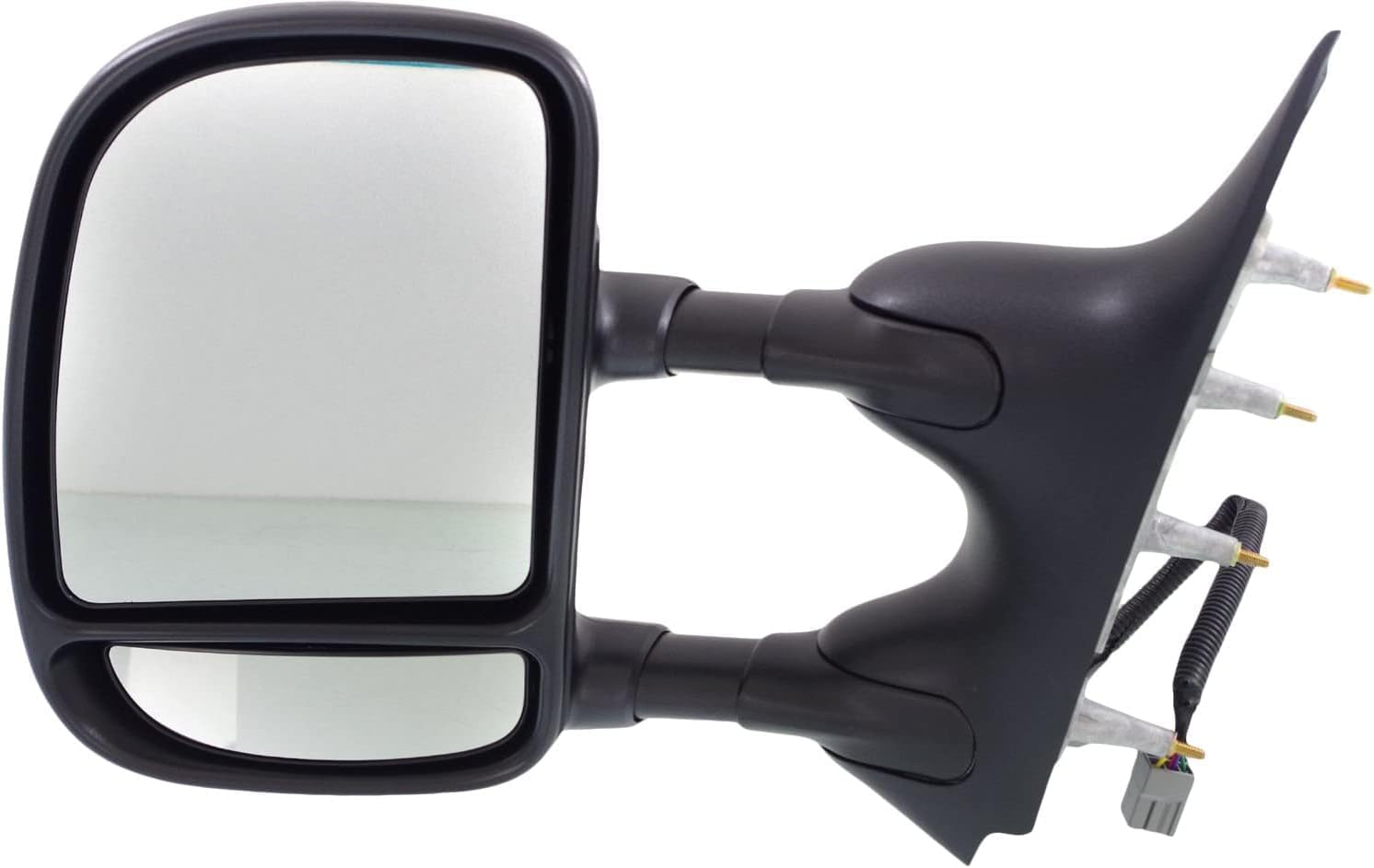 Front Power Mirror Manual Folding Non-Heated Textured Left Driver Side Direct Replacement Compatible With 2009-2014 Ford E-Series FO1320329 9C2Z17683CA