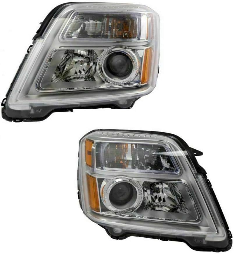 Set Of 2 Front Headlight Assembly Right Passenger & Left Driver Side Direct Replacement Compatible With 2016-2017 GMC Terrain GM2502435 GM2503435 84791981 84064627 84791980 84064626