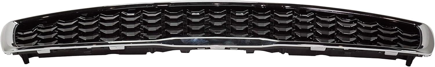 Front Grille Primed Shell And Insert Plastic With Chrome Frame Direct Replacement Compatible With 2017-2018 Kia Forte KI1200191 86350B0010