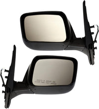 Set Of 2 Front Power Mirror Manual Folding Heated Primed Left Driver & Right Passenger Side Direct Replacement Compatible With 2008-2013 Nissan Rogue / 2014-2015 Select NI1321236