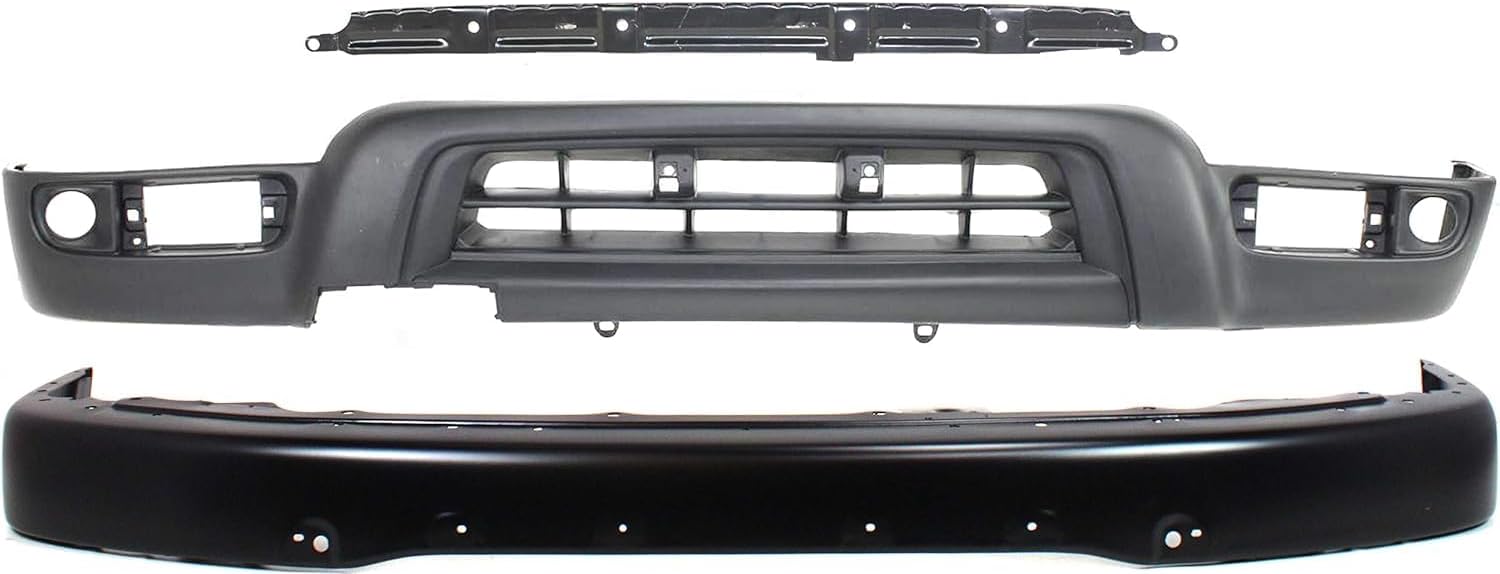 Front Bumper Steel + Lower Valance Primed + Retainer Support Direct Replacement Compatible With 1999-2002 Toyota 4Runner TO1002166 TO1095181 TO1041101 5210135927 5391135912