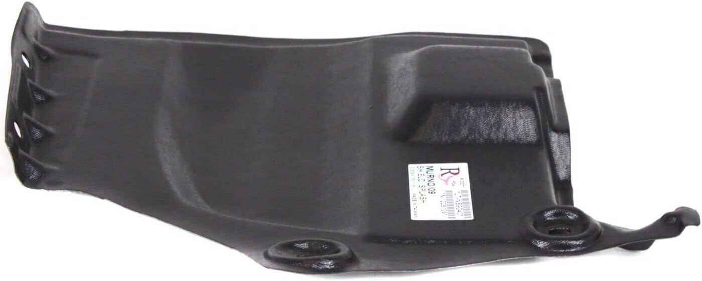 Front Engine Splash Shield Under Cover Right Passenger Side Direct Replacement Compatible with 2009-2014 Nissan Murano / 2011-2017 Quest NI1228129 648381AA0A