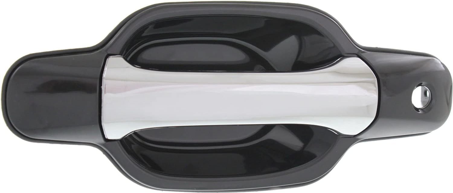 Set of 2 Front Exterior Door Handle Chrome with Smooth Black Right Passenger & Left Driver Side Direct Replacement Compatible with 2004-2012 GMC Canyon/Chevrolet Colorado 8972985350
