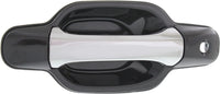 Set of 2 Front Exterior Door Handle Chrome with Smooth Black Right Passenger & Left Driver Side Direct Replacement Compatible with 2004-2012 GMC Canyon/Chevrolet Colorado 8972985350