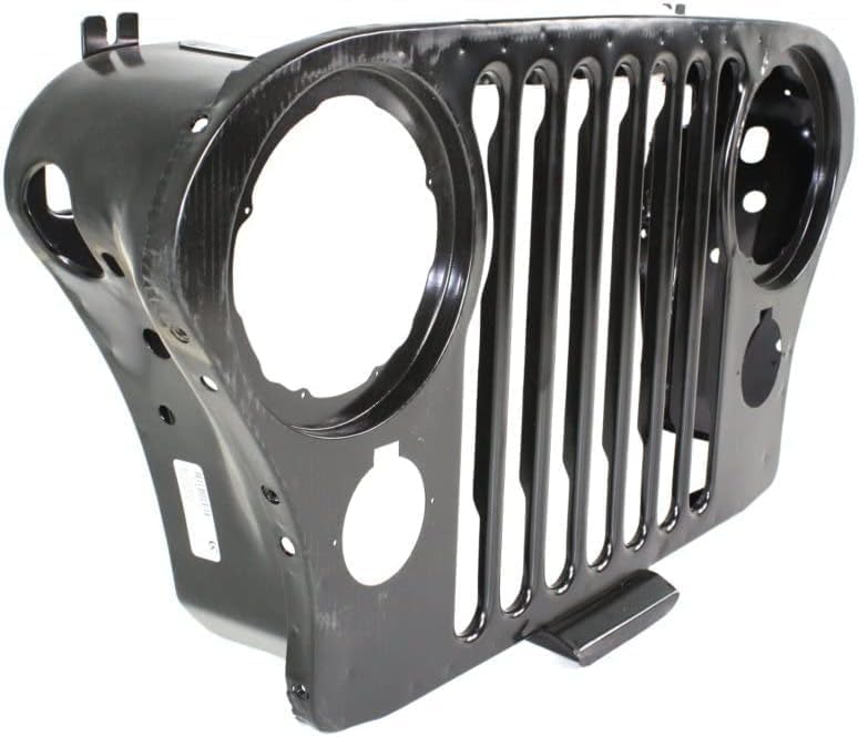 Front Grille Primed Shell And Insert Steel Direct Replacement Compatible With 1972-1986 Jeep CJ-Series CH1200139 J5752656