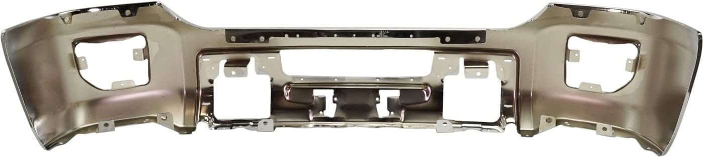 AUTOS PARTS PLUS Front Bumper Chrome Steel Direct Replacement Compatible With 2015-2019 GMC Sierra 2500HD 3500HD GM1002855 23178907
