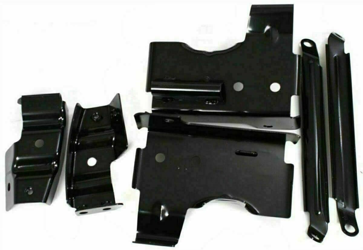 Front Bumper Primed Steel With Brackets Direct Replacement Compatible With GMC Sierra 1500 2500HD 3500 2003-2006 GM1002464