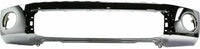 AUTOS PARTS PLUS Front Bumper Face Bar Chrome Steel Without Park Assist Sensor Holes + Upper Cover Primed + Lower Valance Panel Textured Direct Replacement Compatible With 2010-2013 Toyota Tundra