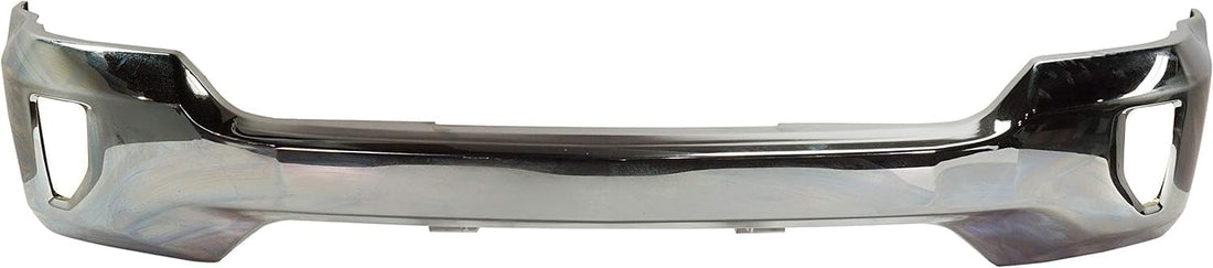 Front Bumper Face Bar Chrome Steel With Fog Light Holes Direct Replacement Compatible With 2016-2018 Chevrolet Silverado 1500/2019 LD GM1002861 84029801-PFM