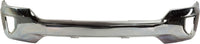 Front Bumper Face Bar Chrome Steel With Fog Light Holes Direct Replacement Compatible With 2016-2018 Chevrolet Silverado 1500/2019 LD GM1002861 84029801-PFM