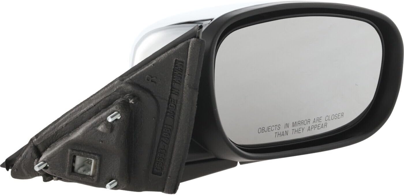 Front Power Mirror Manual Folding Chrome Right Passenger Side Direct Replacement Compatible With 2005-2010 Chrysler 300/2006-2010 Dodge Charger / 2005-2008 Magnum CH1321324