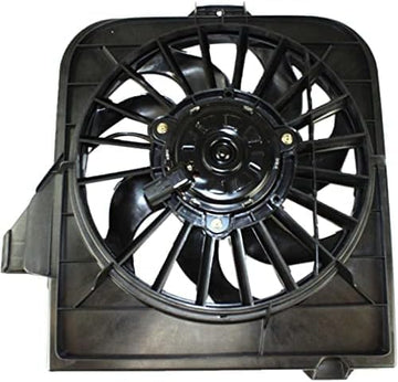 Front Radiator Fan Assembly Plastic Left Driver Side Direct Replacement Compatible With 2001-2005 Dodge Grand Caravan/Chrysler Town & Country CH3115123 4809171AG