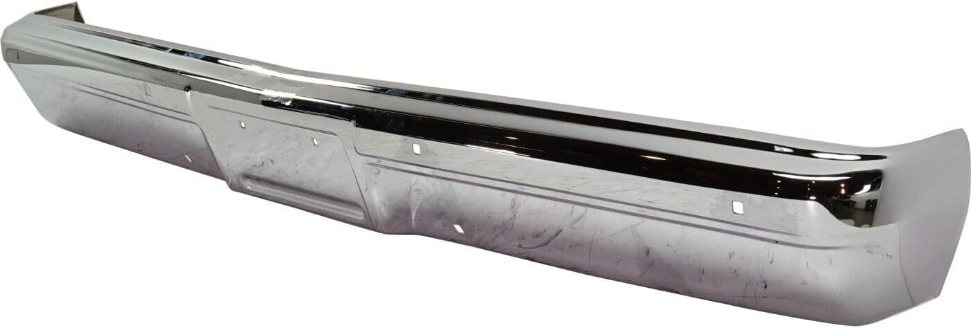 Front Bumper Face Bar Chrome Steel + Lower Valance Air Deflector Primed Plastic Direct Replacement Compatible With 1989-1991 Chevrolet/GMC C/K Full Size Pickup GM1002142 GM1092122