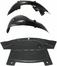 Front Fender Liners Left & Right Side + Engine Splash Shield Under Cover Direct Replacement Compatible With 2005-2010 Chrysler 300 CH1228103 CH1250128 CH1251128 5065503AD 5065502AD