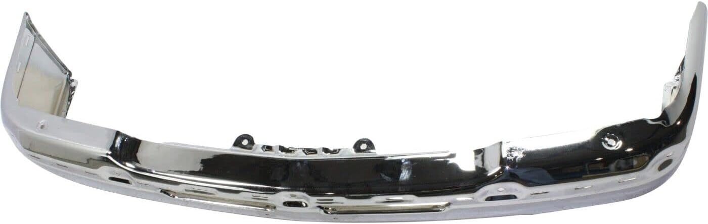 Front Bumper Face Bar Chrome Steel + Upper Cover + Lower Valance Textured Gray Direct Replacement Compatible With 2002-2006 Chevrolet Silverado 1500 GM1002416 GM1051110