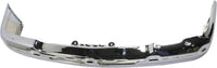 Front Bumper Face Bar Chrome Steel + Upper Cover + Lower Valance Textured Gray Direct Replacement Compatible With 2002-2006 Chevrolet Silverado 1500 GM1002416 GM1051110