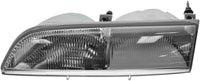 Set Of 2 Front Head Light Assembly Plastic Left Driver & Right Passenger Side Direct Replacement Compatible With 1989-1993 Ford Thunderbird FO2502115 FO2503110 E9SZ13008B E9SZ13008A