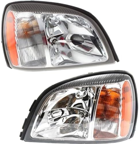 Set Of 2 Front Headlight Assembly Right Passenger & Left Driver Side Direct Replacement Compatible With 2004-2005 Cadillac DeVille GM2502240 GM2503240 19245433 19245434