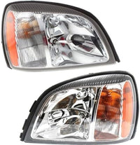 Set Of 2 Front Headlight Assembly Right Passenger & Left Driver Side Direct Replacement Compatible With 2004-2005 Cadillac DeVille GM2502240 GM2503240 19245433 19245434