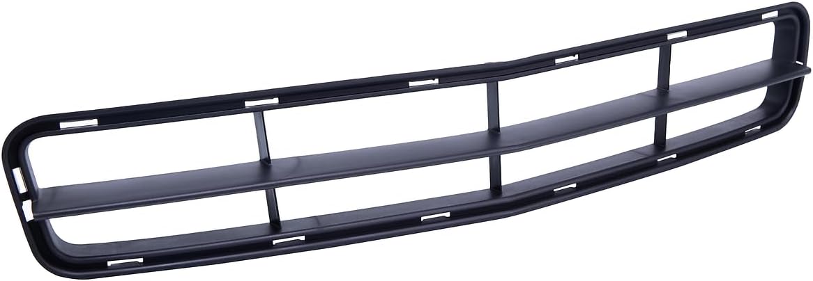 Front Bumper Center Lower Grille Textured + Fog Light Covers Left Driver & Right Passenger Side Direct Replacement Compatible With 2008-2012 Chevrolet Malibu GM1039114 GM1038114