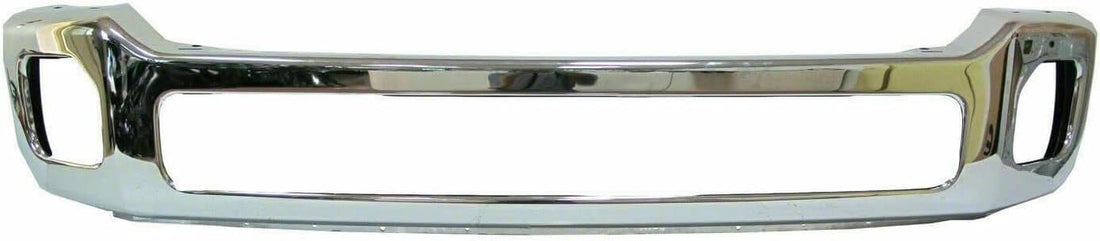 AUTOS PARTS PLUS Front Bumper Chrome Steel + Fog Lights Assembly Left Driver & Right Passenger Side Direct Replacement Compatible With 2011-2016 Ford F-Series Super Duty FO1002416 FO2593230 FO2592230