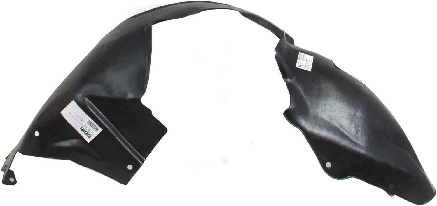 Front Fender Liner Right Passenger Side Direct Replacement Compatible With 2001-2003 Dodge Grand Caravan / 2004-2007 Chrysler Town & Country CH1249113 4857222AB