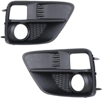 Front Bumper Cover Primed Plastic + Lower Center Grille + Fog Light + Trim Left Driver & Right Passenger Side Direct Replacement Compatible With 2015-2017 Subaru WRX