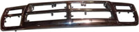 Front Grille Surround Frame Chrome Plastic Direct Replacement Compatible With 1991-1993 Dodge Full Size Pickup CH1200137 83506568AB