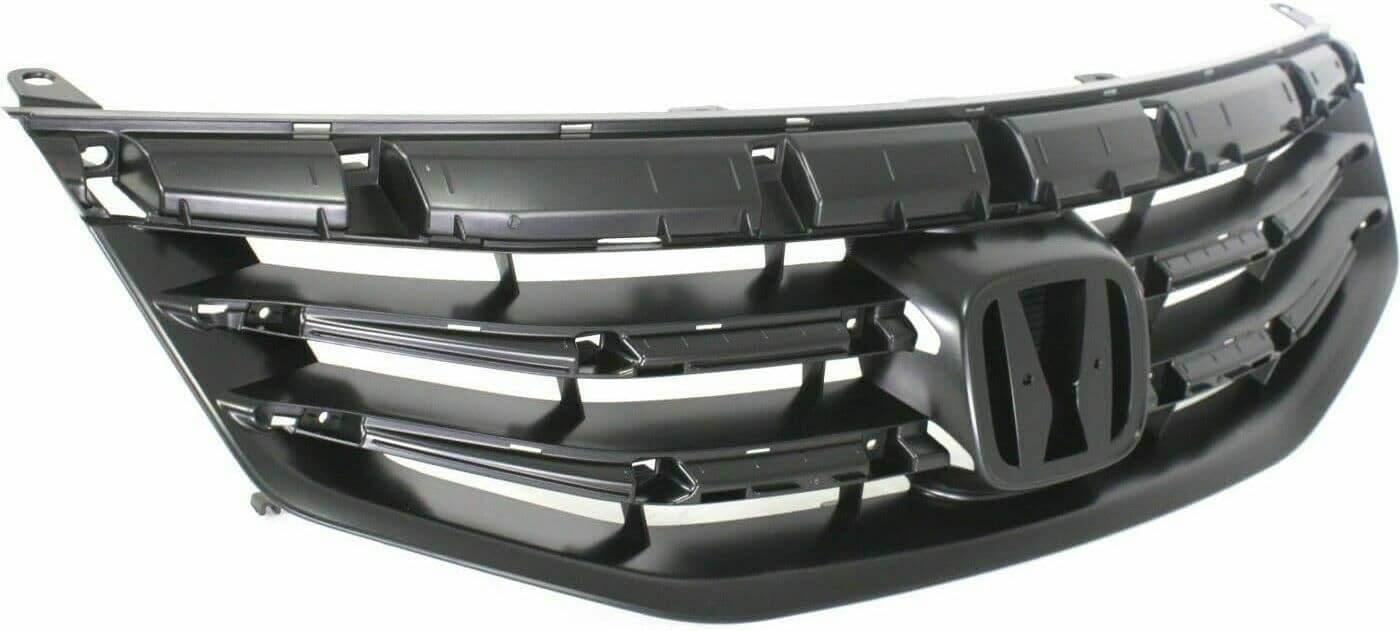 Front Grille Textured Black Shell & Insert Direct Replacement Compatible With 2011-2012 Honda Accord HO1200203 71121TA0A11