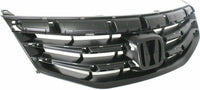 Front Grille Textured Black Shell & Insert Direct Replacement Compatible With 2011-2012 Honda Accord HO1200203 71121TA0A11