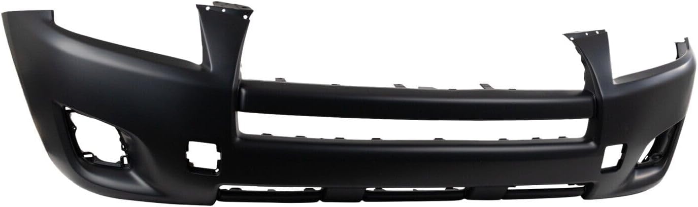 Front Bumper Cover Primed With Fog Light Holes Direct Replacement Compatible With 2009-2012 Toyota RAV4 TO1000349 521190R901