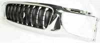 Front Grille Chrome Shell/Painted Dark Gray Insert Direct Replacement Compatible With 2001-2004 Toyota Tacoma TO1200248 5310004240