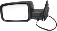 Front Power Mirror Manual Folding Heated Textured Left Driver Side Direct Replacement Compatible With 2013-2018 Ram 1500/2500 CH1320354 68462819AA 68147863AS 68147863