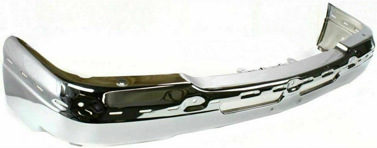 Front Bumper Chrome Steel + Upper Cover + Lower Valance + Extension Textured + Set of 4 Bracket Direct Replacement Compatible With 2003-2006 Chevrolet Silverado 1500