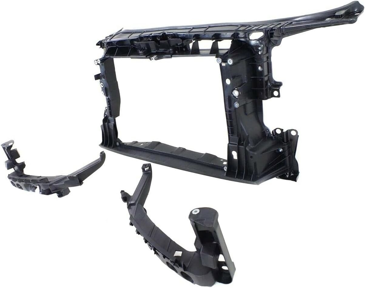 Front Radiator Support Assembly Plastic With Steel Direct Replacement Compatible With 2009-2013 Audi A3 AU1225126 8P0805588L