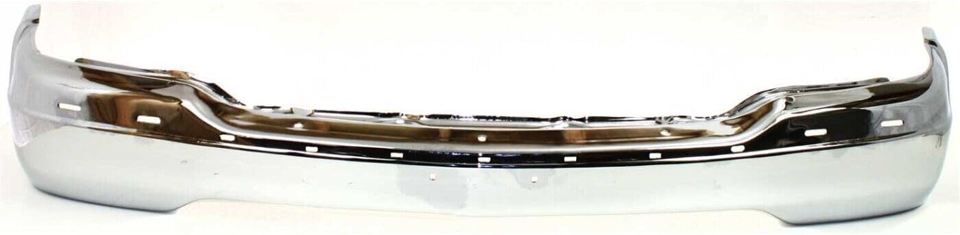 AUTOS PARTS PLUS Front Bumper Chrome Steel + Face Bar Trim Cap Primed Direct Replacement Compatible With 1999-2002 GMC Sierra / 2000-2006 Yukon 1500 2500 GM1002835 GM1051104 15758072-PFM 89026801
