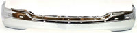 AUTOS PARTS PLUS Front Bumper Chrome Steel + Face Bar Trim Cap Primed Direct Replacement Compatible With 1999-2002 GMC Sierra / 2000-2006 Yukon 1500 2500 GM1002835 GM1051104 15758072-PFM 89026801