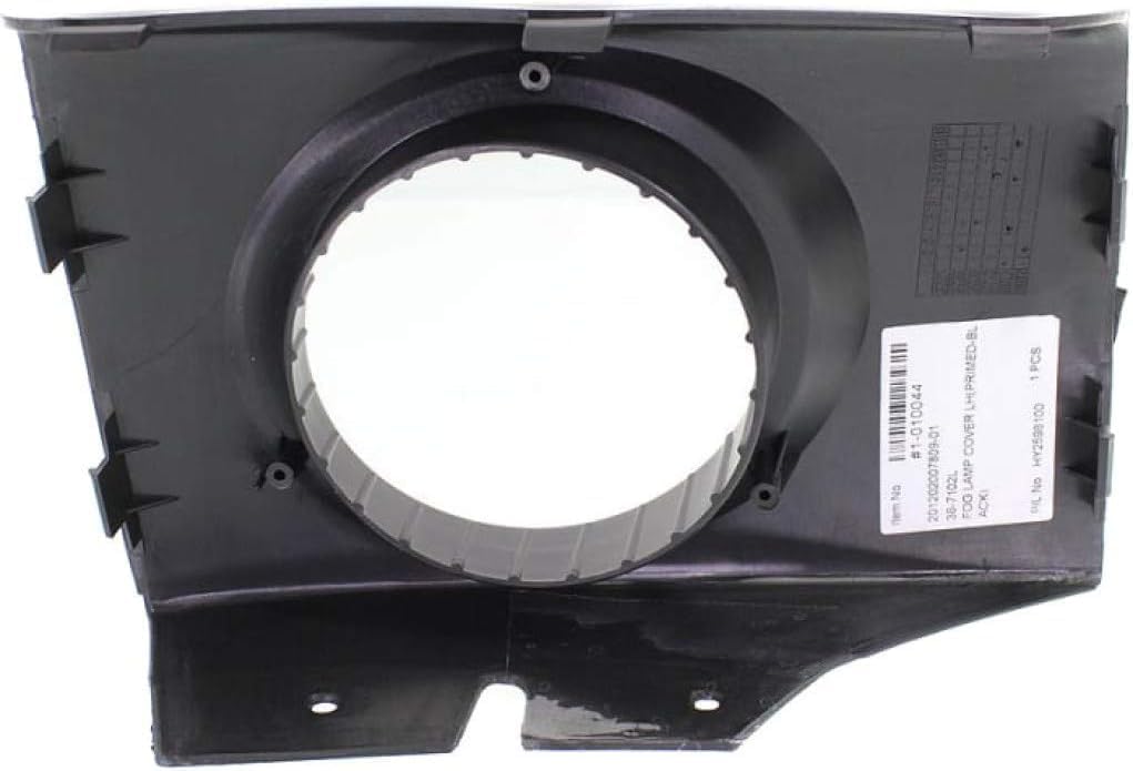 Front Fog Light Molding Primed Left Driver Side Direct Replacement Compatible With 2005-2009 Hyundai Tucson HY2598100 865572E000