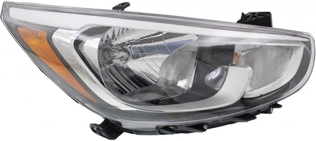 Front Head Light Assembly Right Passenger Side Direct Replacement Compatible With 2015-2017 Hyundai Accent HY2503192 921021R710
