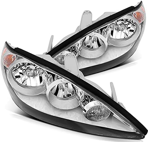 Set Of 2 Front Head Light Assembly Plastic Left Driver & Right Passenger Side Direct Replacement Compatible With 2005-2006 Toyota Camry TO2502155 TO2503155 8115006180 8111006180